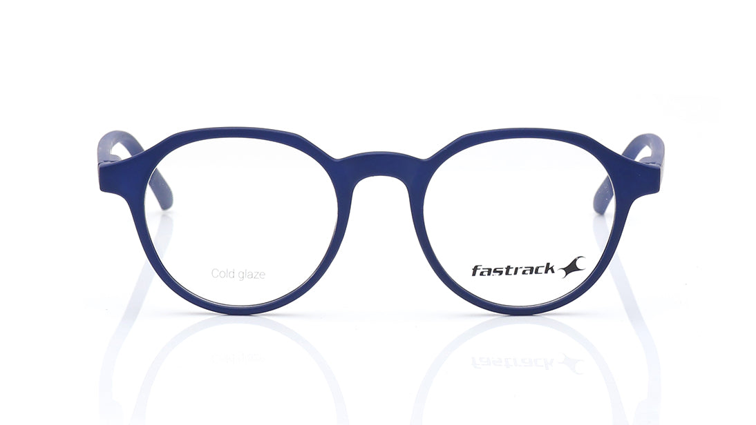 Geometric Blue Rimmed Eyeglasses for Men and Women