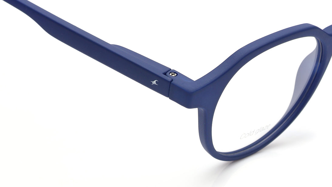 Geometric Blue Rimmed Eyeglasses for Men and Women
