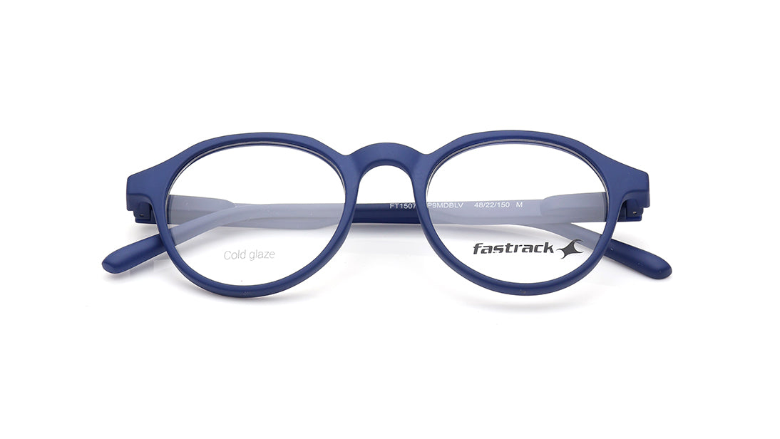 Geometric Blue Rimmed Eyeglasses for Men and Women
