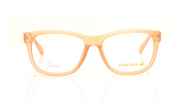Square Orange Rimmed Eyeglasses for Men