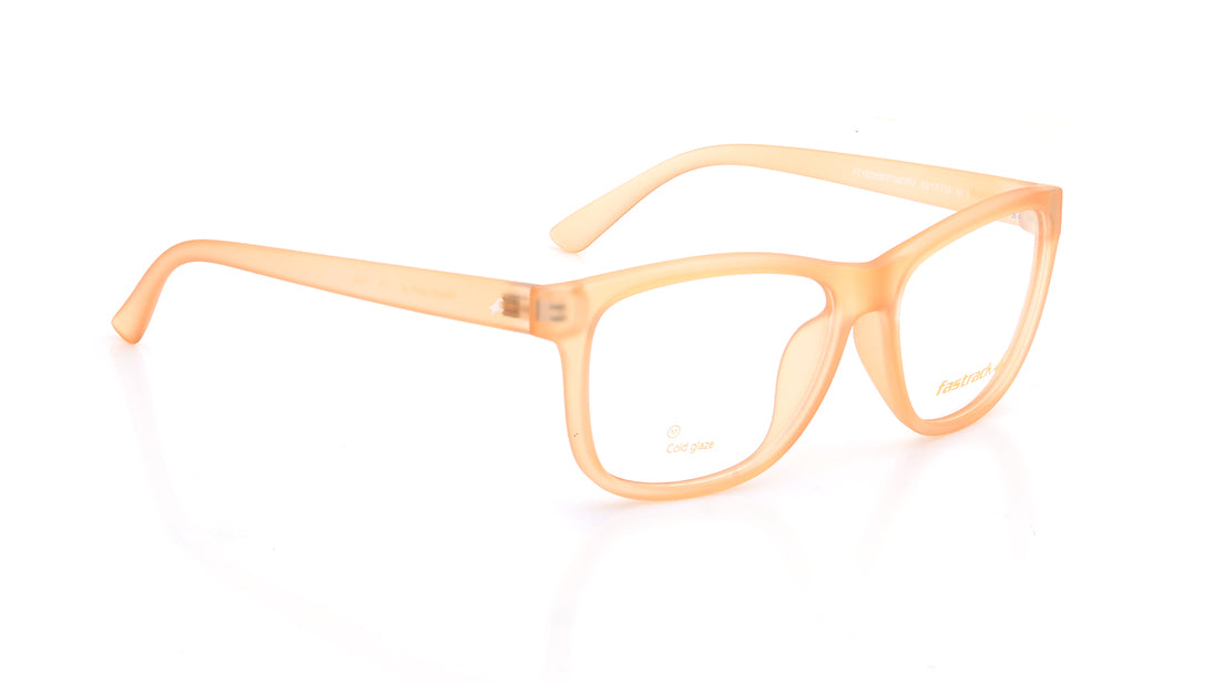 Square Orange Rimmed Eyeglasses for Men