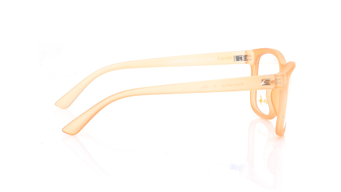 Square Orange Rimmed Eyeglasses for Men