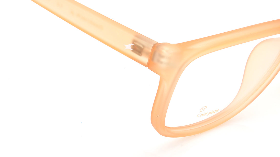 Square Orange Rimmed Eyeglasses for Men