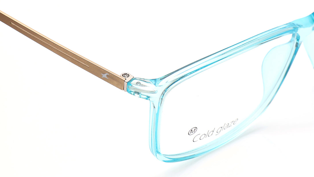 Blue Rectangle Rimmed Eyeglasses for Men and Women