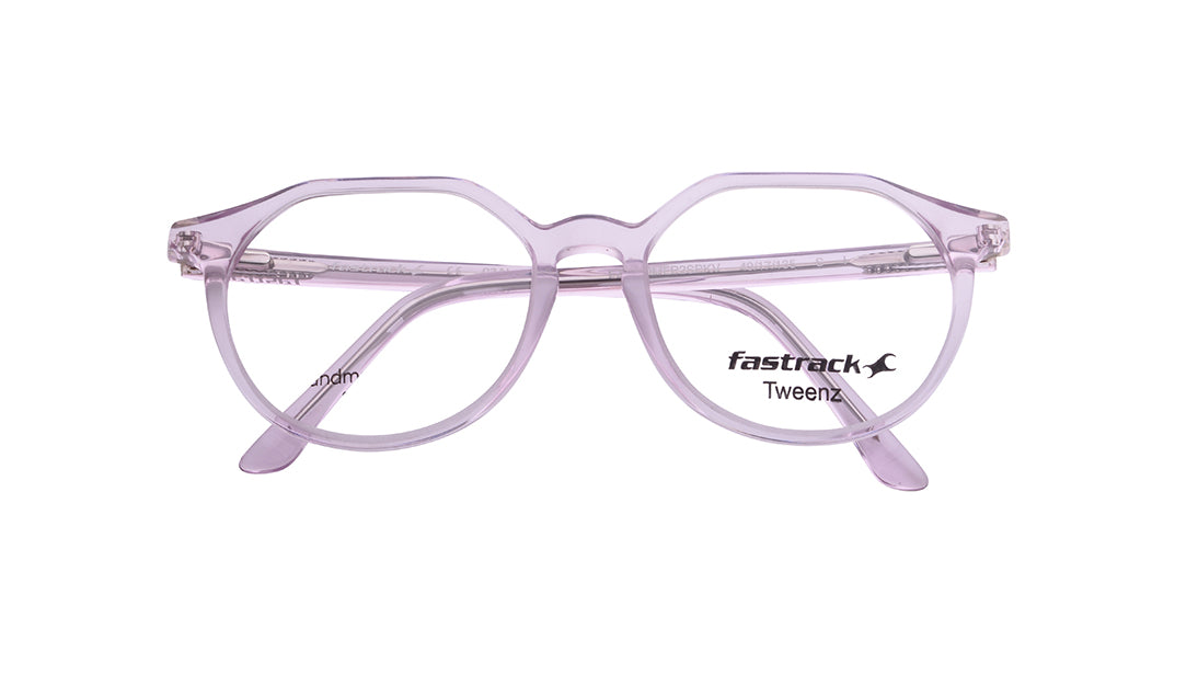 Pink Geometry Rimmed Kids Eyeglasses (FZ1210MFP2SPKV|49)