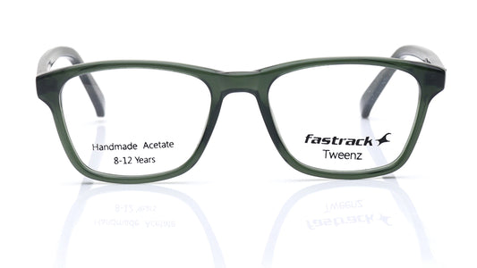 Green Rectangle Rimmed Eyeglasses for Kids
