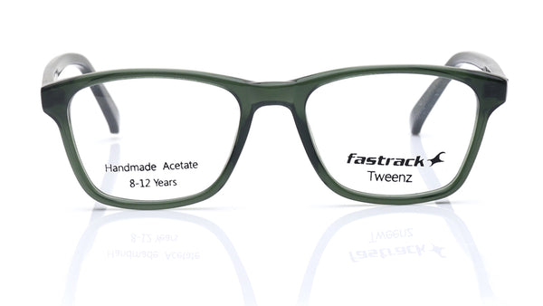 Green Rectangle Rimmed Eyeglasses for Kids