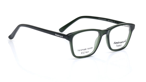 Green Rectangle Rimmed Eyeglasses for Kids