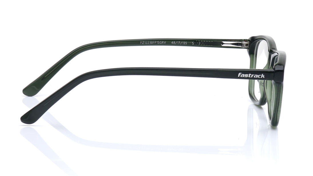 Green Rectangle Rimmed Eyeglasses for Kids