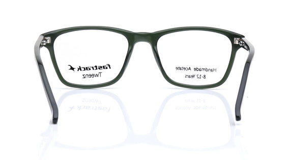 Green Rectangle Rimmed Eyeglasses for Kids