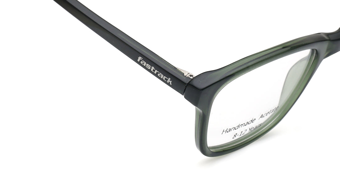 Green Rectangle Rimmed Eyeglasses for Kids