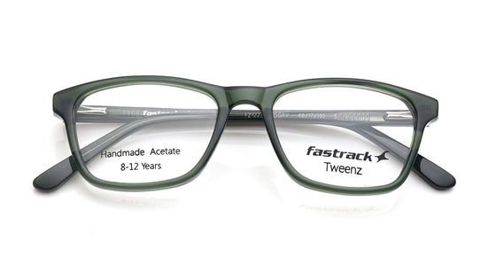 Green Rectangle Rimmed Eyeglasses for Kids