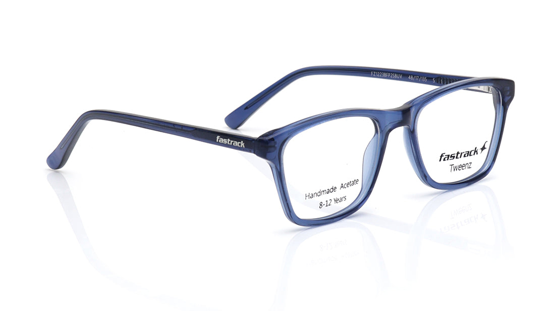 Blue Rectangle Rimmed Eyeglasses for Kids