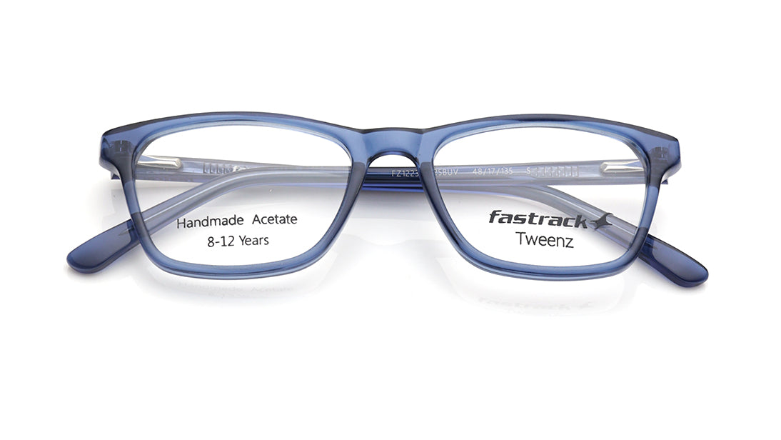 Blue Rectangle Rimmed Eyeglasses for Kids
