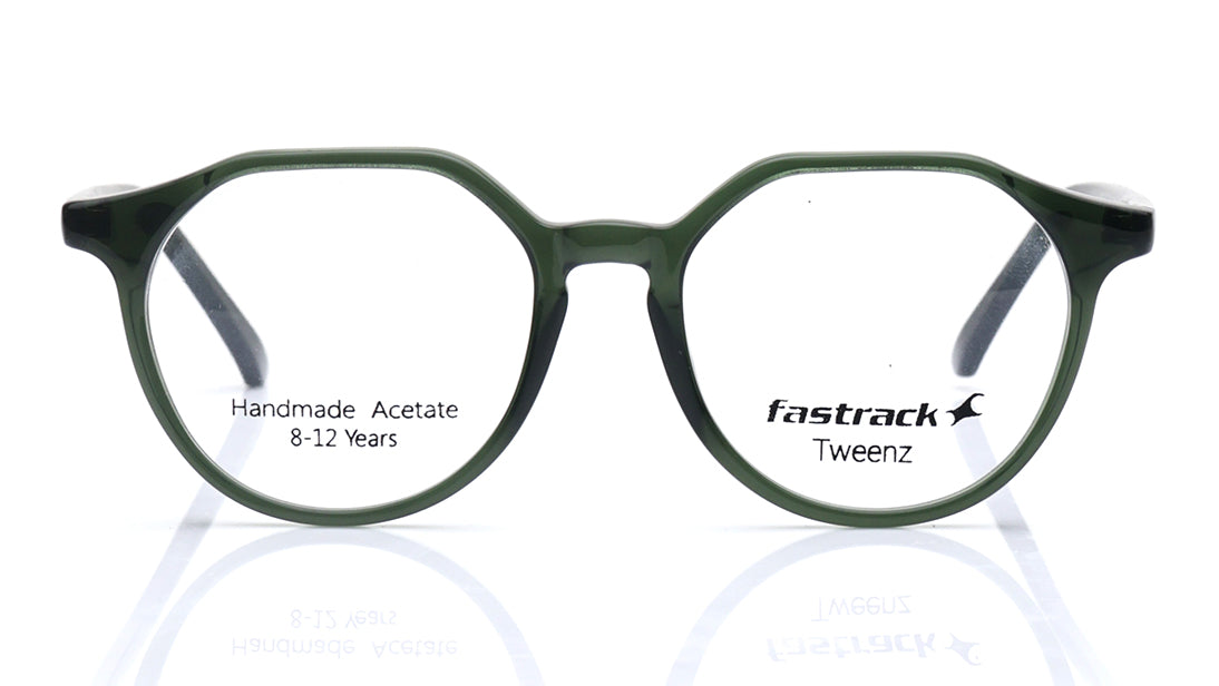 Green Geometric Rimmed Eyeglasses for Kids