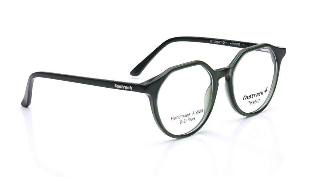 Green Geometric Rimmed Eyeglasses for Kids