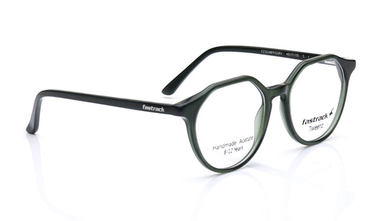 Green Geometric Rimmed Eyeglasses for Kids