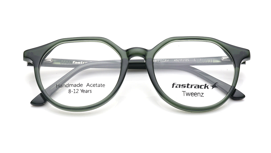 Green Geometric Rimmed Eyeglasses for Kids