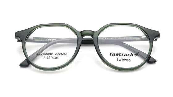 Green Geometric Rimmed Eyeglasses for Kids