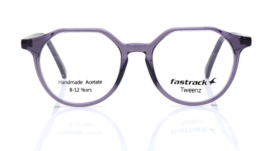 Purple Geometric Rimmed Eyeglasses for Kids