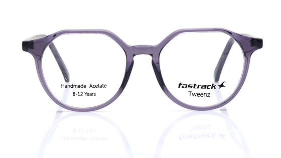 Purple Geometric Rimmed Eyeglasses for Kids
