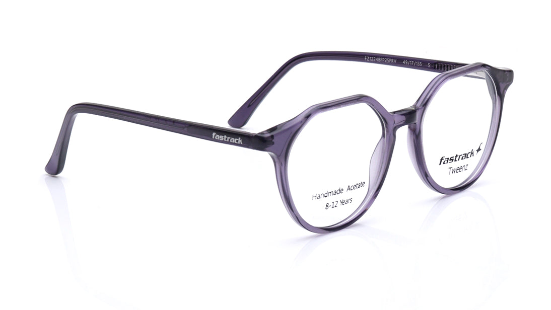 Purple Geometric Rimmed Eyeglasses for Kids