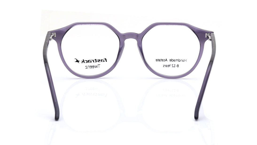 Purple Geometric Rimmed Eyeglasses for Kids