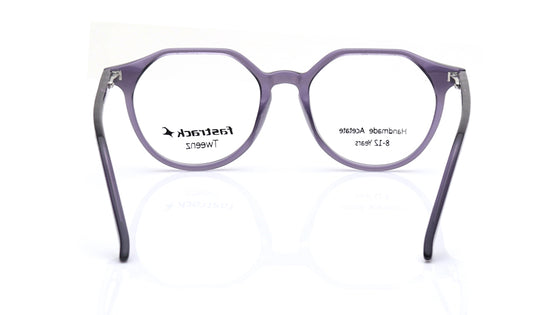 Purple Geometric Rimmed Eyeglasses for Kids