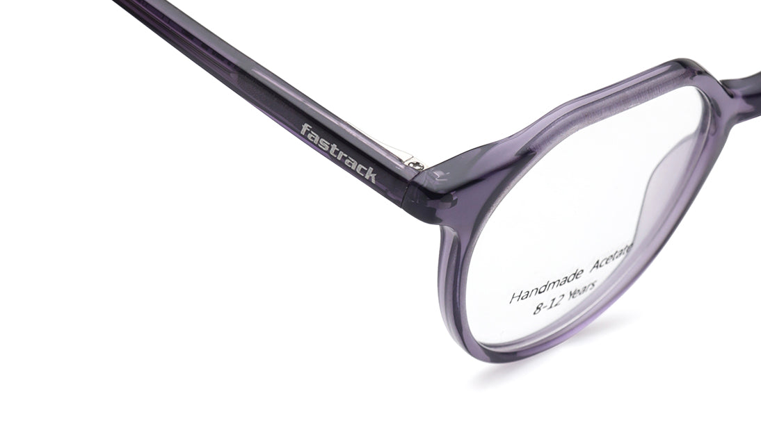 Purple Geometric Rimmed Eyeglasses for Kids