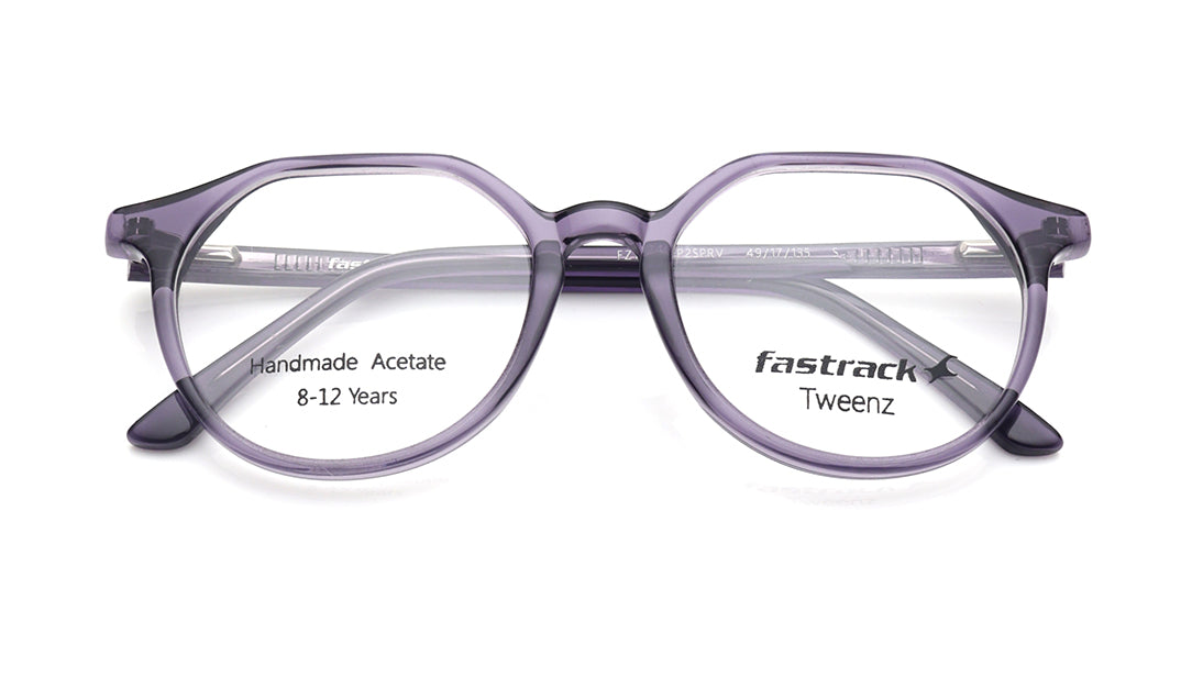 Purple Geometric Rimmed Eyeglasses for Kids