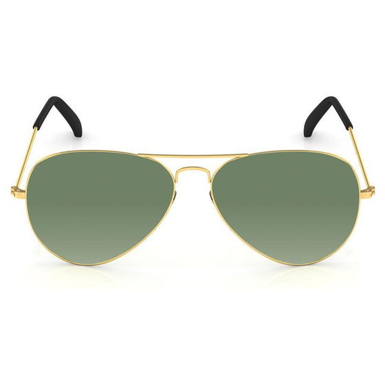 Gold Aviator Men Sunglasses (M165GR8P|57)
