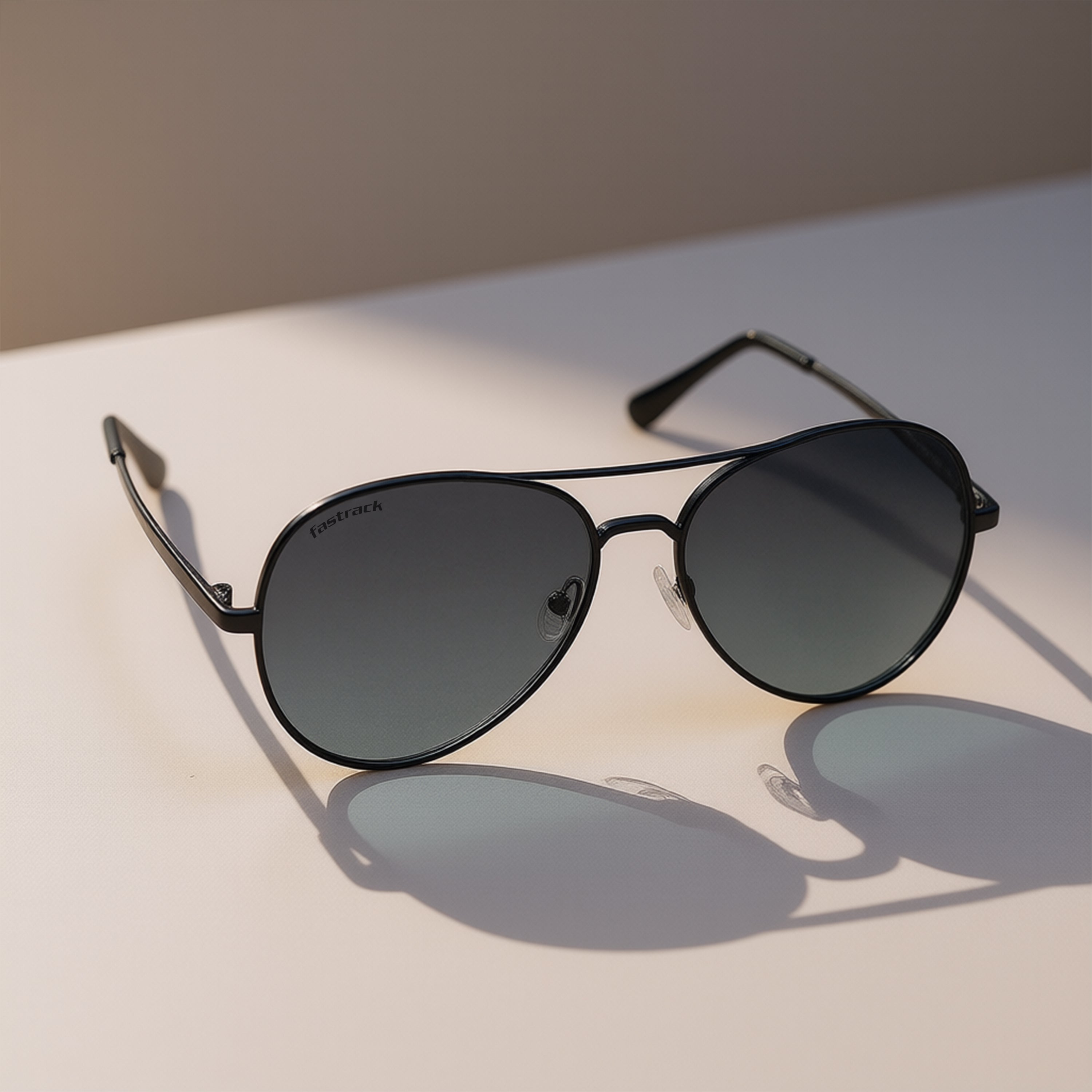 Black Aviator Rimmed Sunglasses From Fastrack