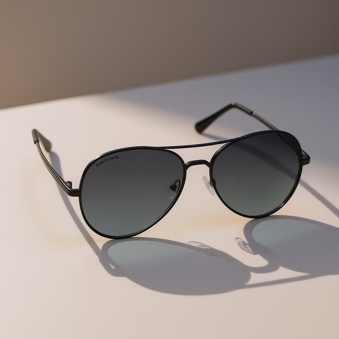 Black Aviator Rimmed Sunglasses From Fastrack