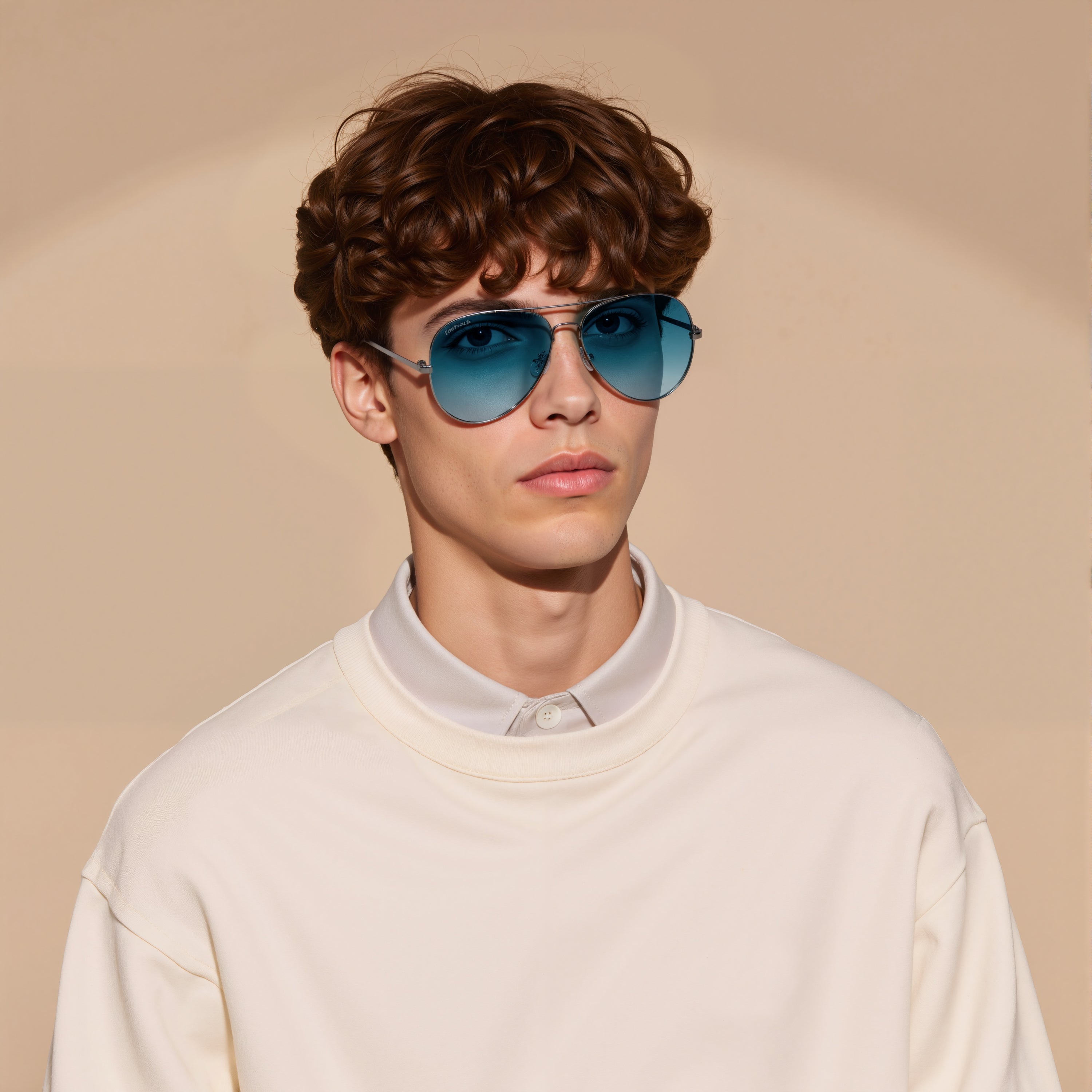 Blue Aviator Rimmed Sunglasses From Fastrack