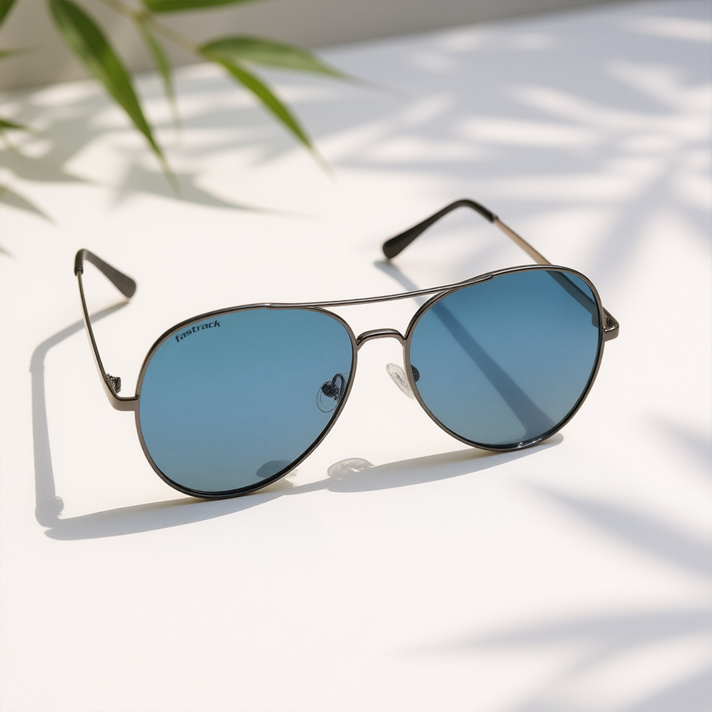 Blue Aviator Rimmed Sunglasses From Fastrack