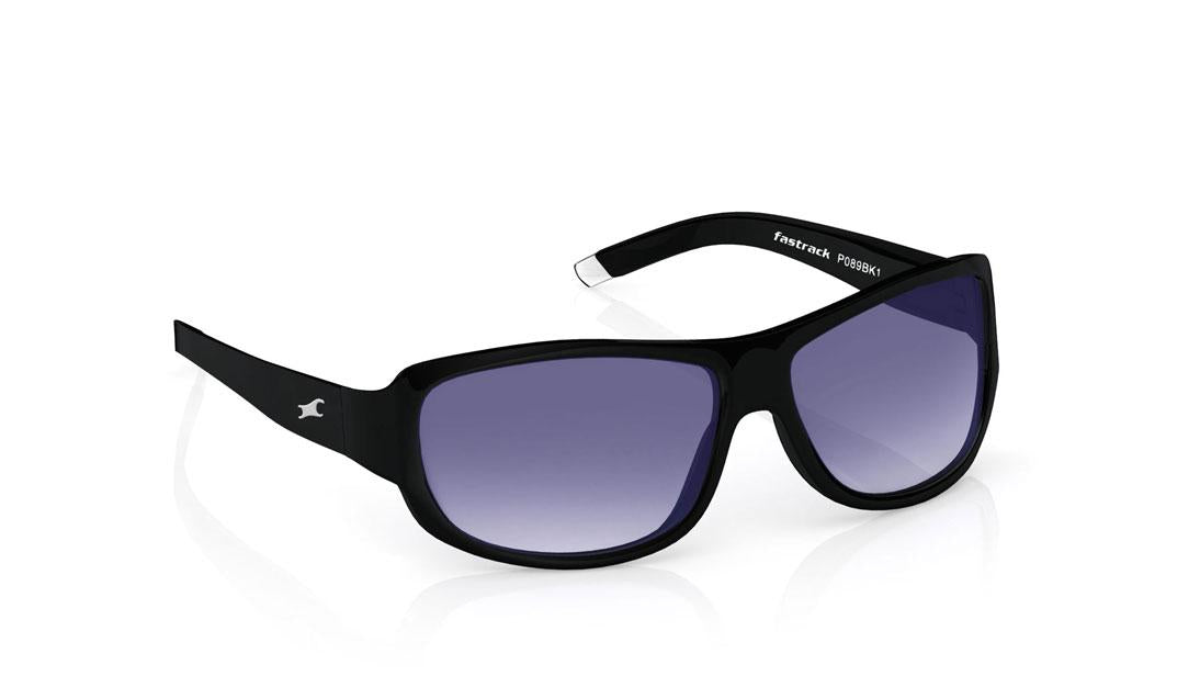 Black Wraparound Men Sunglasses (P089BK1|61)