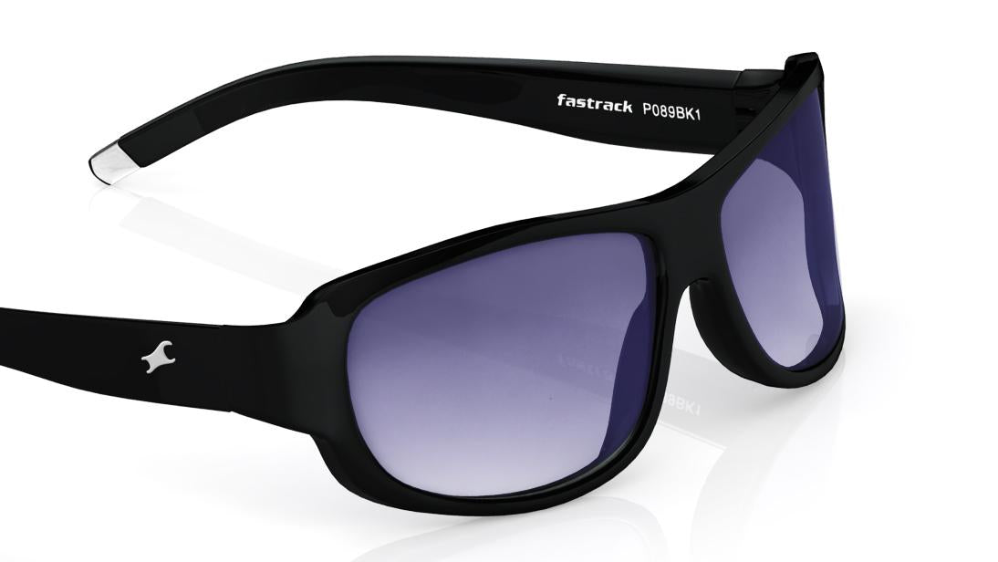 Black Wraparound Men Sunglasses (P089BK1|61)