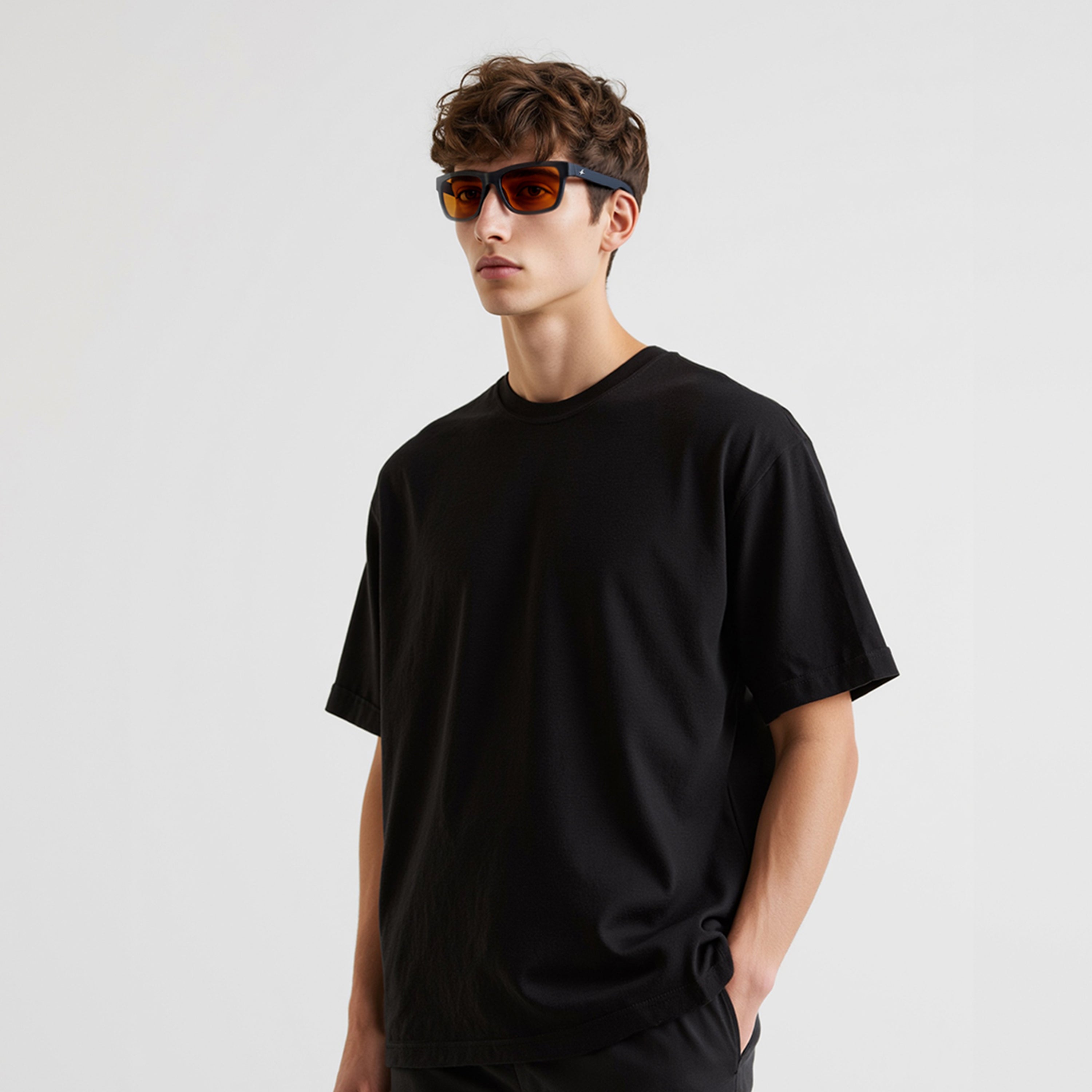 Black Wayfarer Men Sunglasses -P357BK4