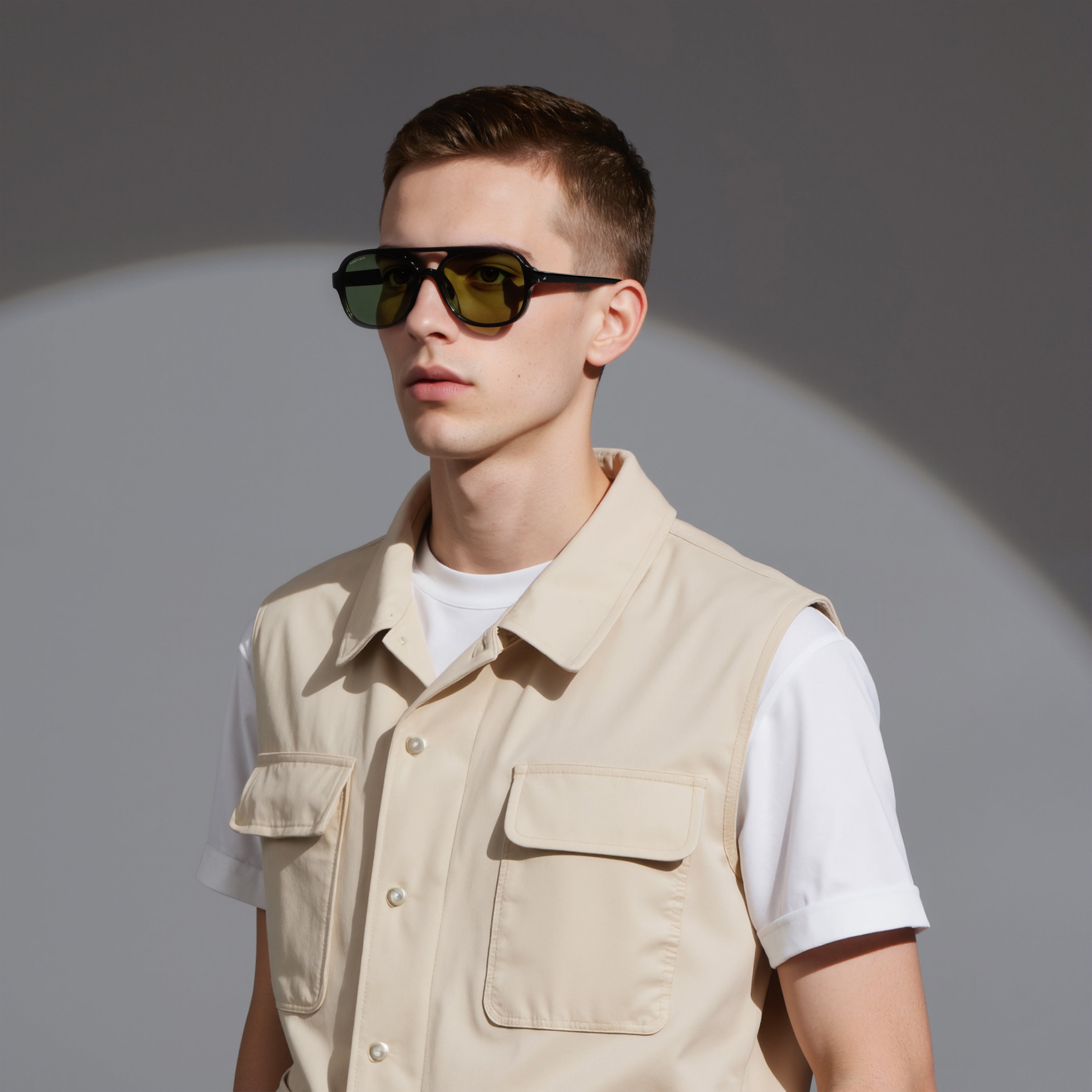 Black Aviator Sunglasses for Men
