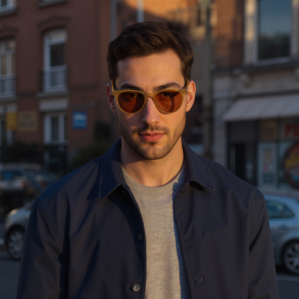 Yellow Round Rimmed Sunglasses From Fastrack