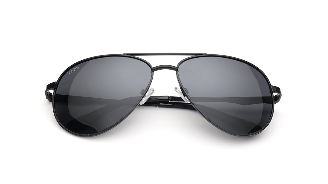 Black Aviator Sunglasses for Men and Women
