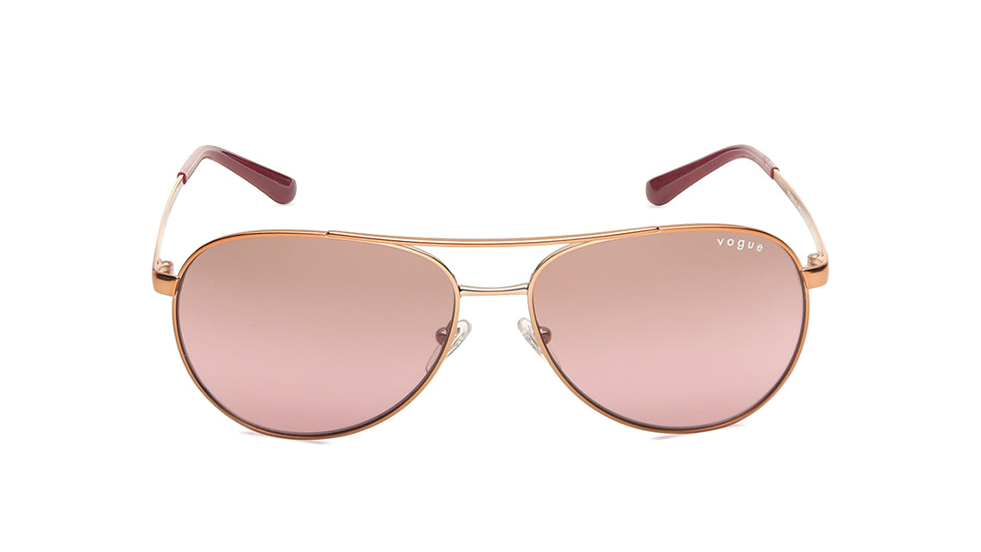 Pink and Brown Gradient Aviator Sunglasses for Women