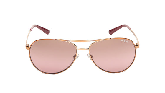 Pink and Brown Gradient Aviator Sunglasses for Women