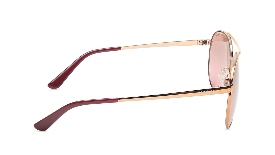 Pink and Brown Gradient Aviator Sunglasses for Women