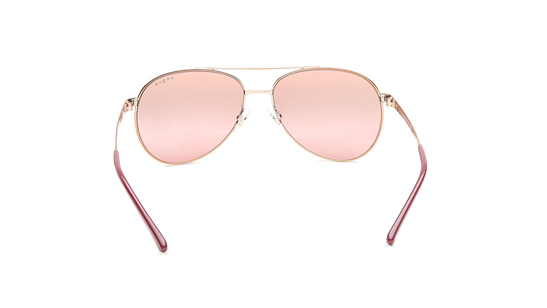 Pink and Brown Gradient Aviator Sunglasses for Women