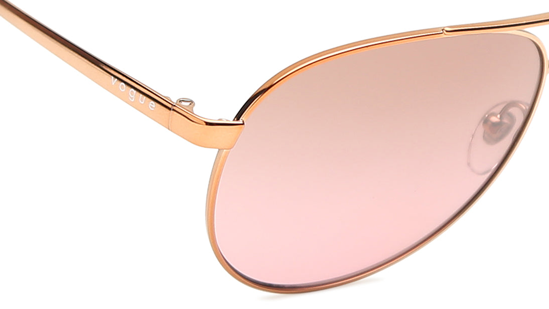 Pink and Brown Gradient Aviator Sunglasses for Women