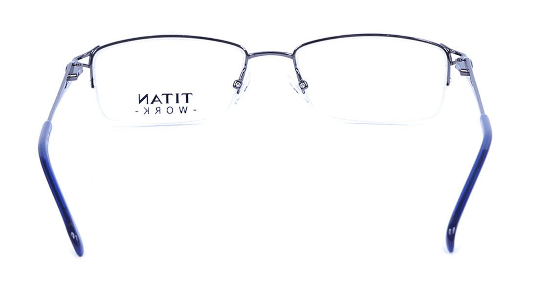 Blue Rectangle Semi-Rimmed Eyeglasses (T1784C1A1|52)