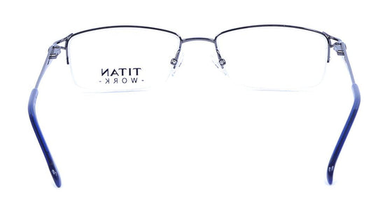 Blue Rectangle Semi-Rimmed Eyeglasses (T1784C1A1|52)