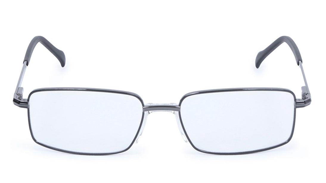 Gun metal Rectangle Rimmed Eyeglasses (T2356B1A1|54)