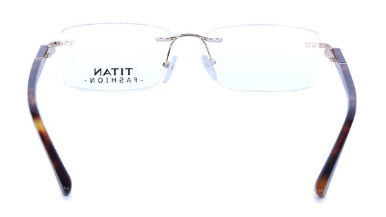 Gold Rectangle Rimless Eyeglasses (T2427A1A1|53)